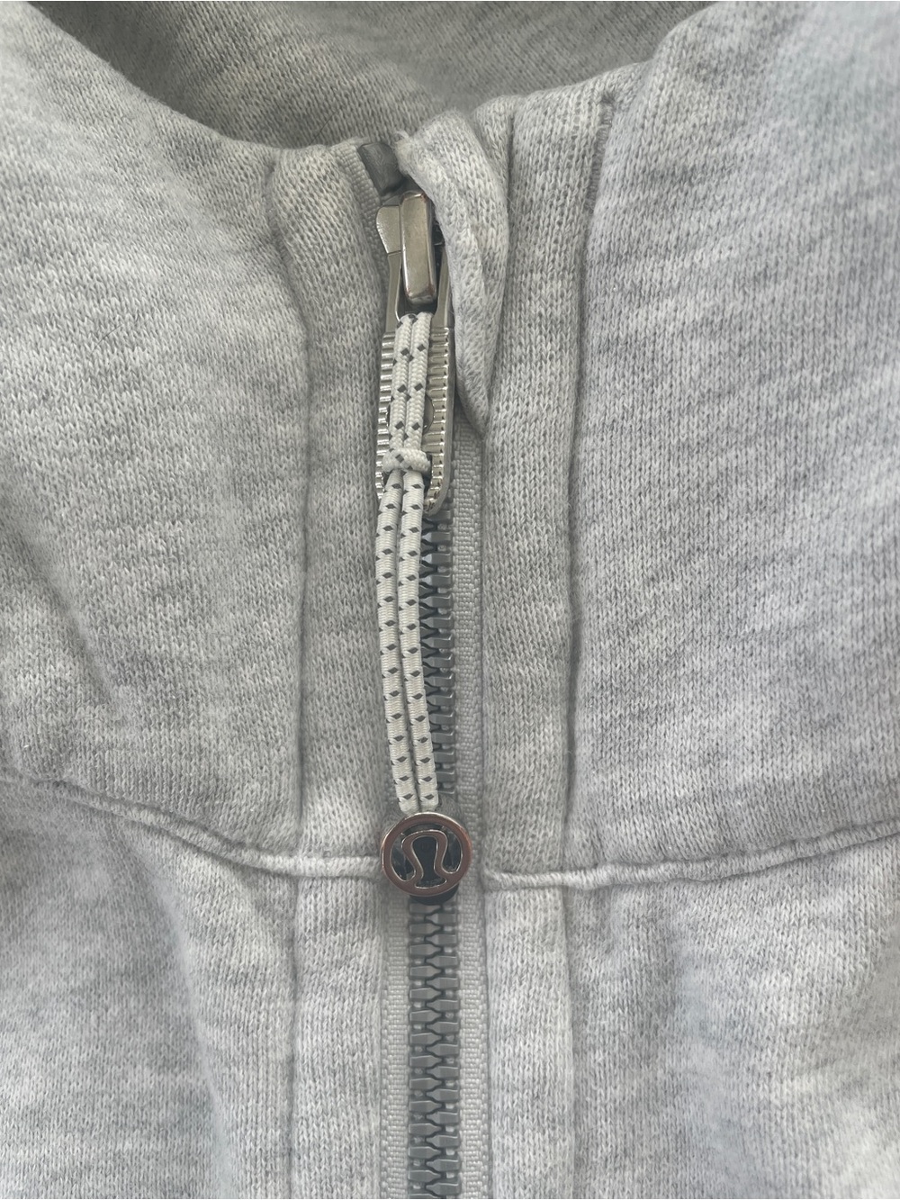 Lululemon Oversized Full Zip Scuba Hoodie M/L Ultralight Heathered Core Grey - Picture 5 of 7
